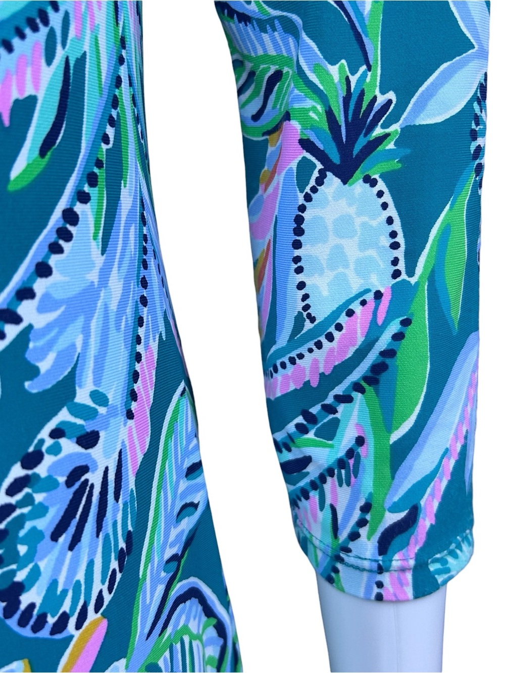 Lilly Pulitzer Seralina Maxi Dress XS Rain Forest UPF 50 Slit Stretch Resort - Picture 13 of 16